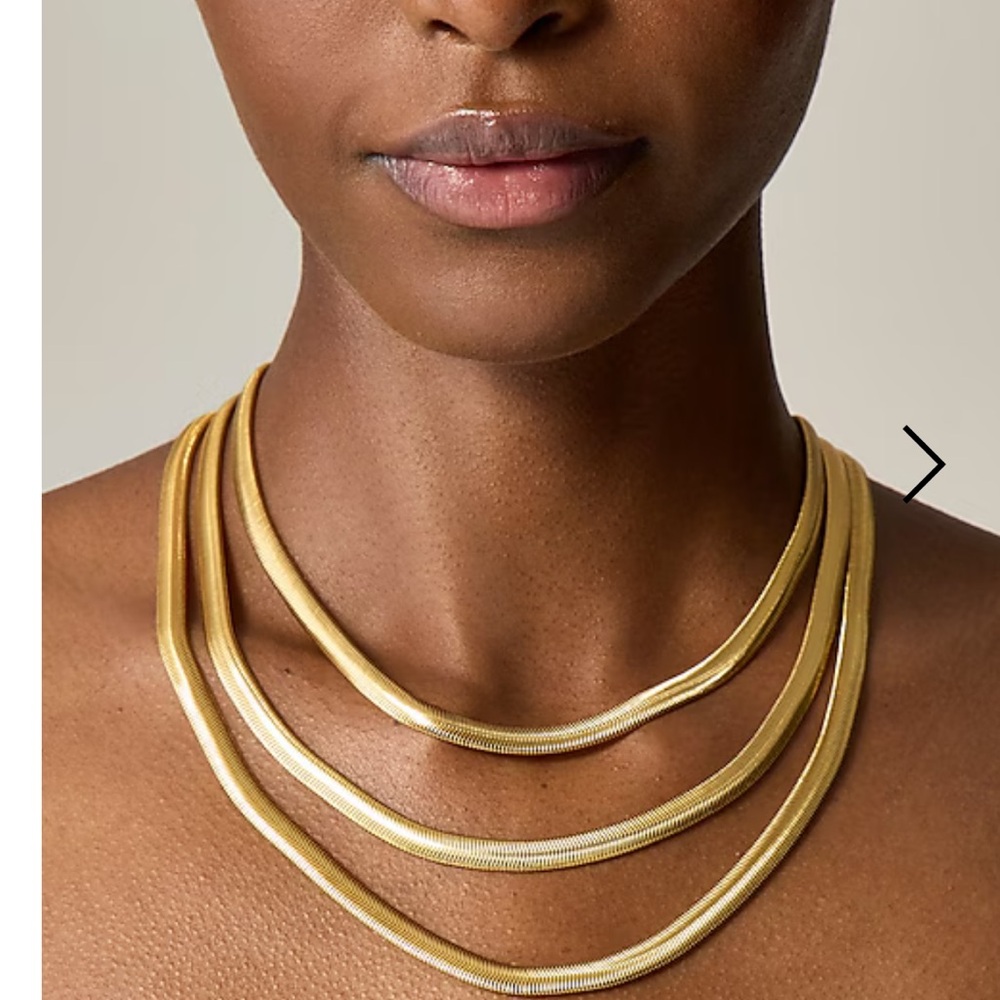 J.Crew layered snake chain necklace